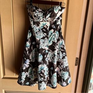 Floral Strapless Dress